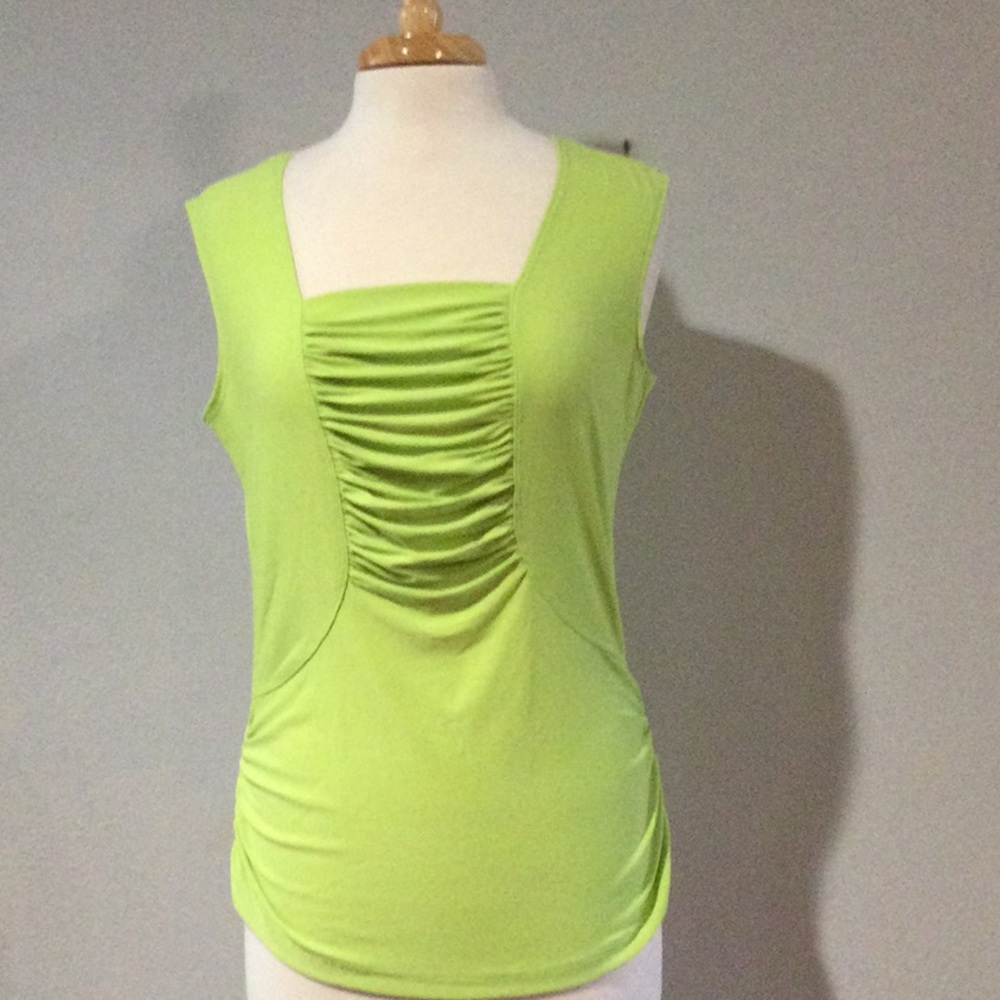 Picadilly Fashion Lime Green Sleeveless Top Size M